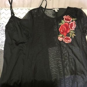 sheer dress with slip